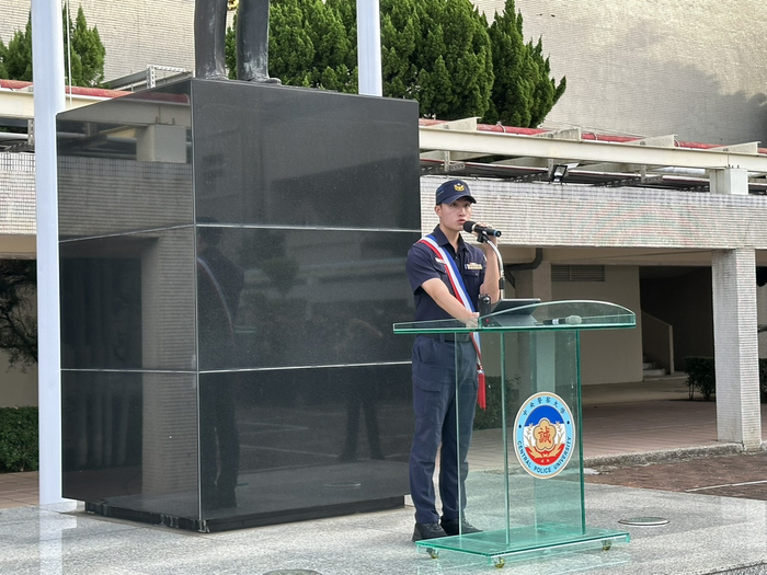 實習副總隊長蕭誠翰講話