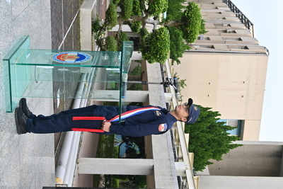 實習總隊長施兆友勉勵同學